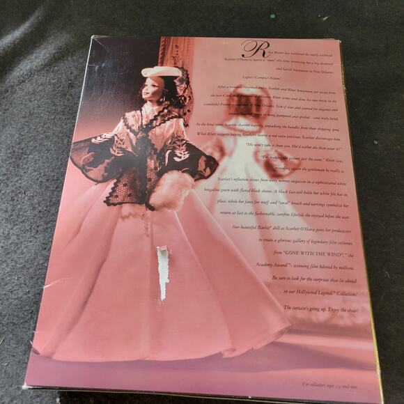 Year 1994 Barbie Hollywood Legends Gone With The Wind Doll - SCARLETT O'HARA - Picture 8 of 8